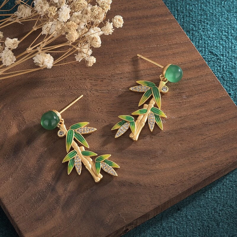 Boucles D'oreilles Bambou 4 Boucles D'oreilles Bambou – Image 2