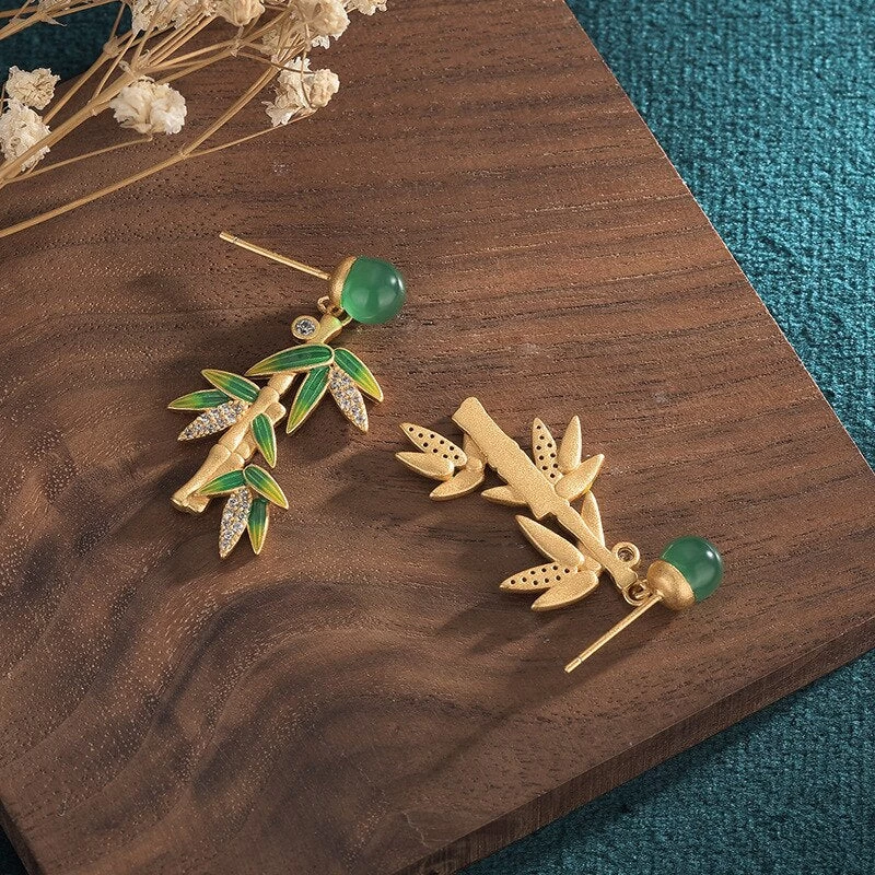 Boucles D'oreilles Bambou 5 Boucles D'oreilles Bambou – Image 3