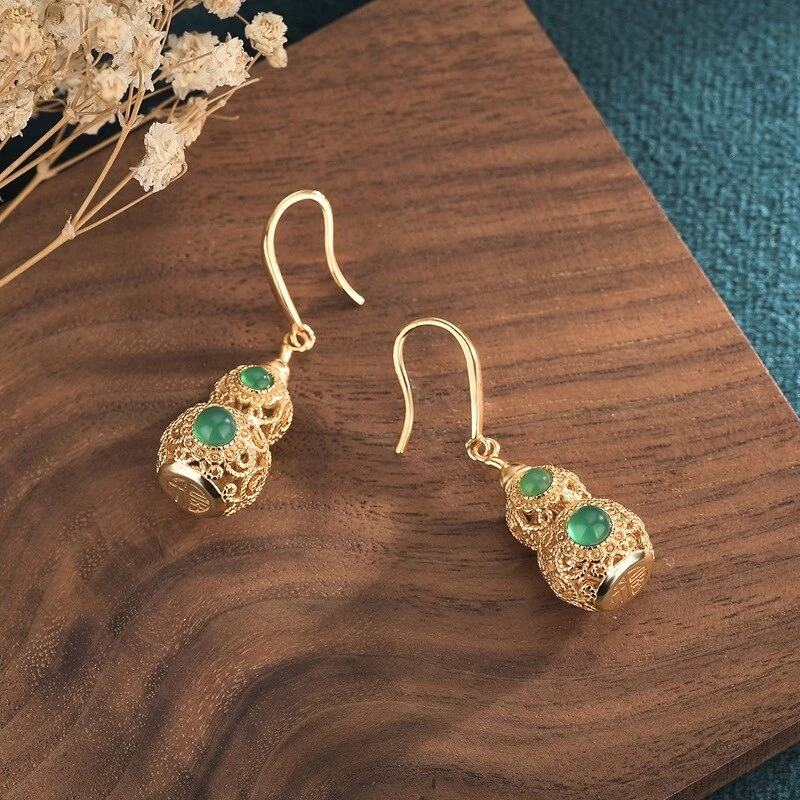 Boucles D'oreilles Gourde Chinoise 5 Boucles D'oreilles Gourde Chinoise – Image 3