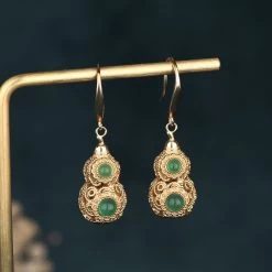 Boucles D'oreilles Gourde Chinoise 9 Boucles D'oreilles Gourde Chinoise -Univers Chinois boucles d oreilles gourde chinoise 34236438380706