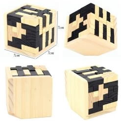 Casse-Tête Chinois Cube En Bois -Univers Chinois casse tete chinois cube bois 33872768336034
