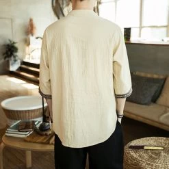 Chemise Chinoise Col Mao -Univers Chinois chemise chinoise col mao 34204987359394