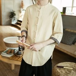 Chemise Chinoise Col Mao -Univers Chinois chemise chinoise col mao 34204987687074