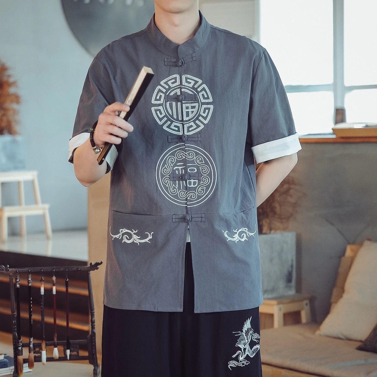 Chemise Chinoise Manche Courte 4 Chemise Chinoise Manche Courte – Image 2