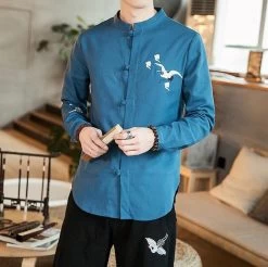 Chemise Chinoise Manches Longues 21 Chemise Chinoise Manches Longues -Univers Chinois chemise chinoise manches longues 34203944943778