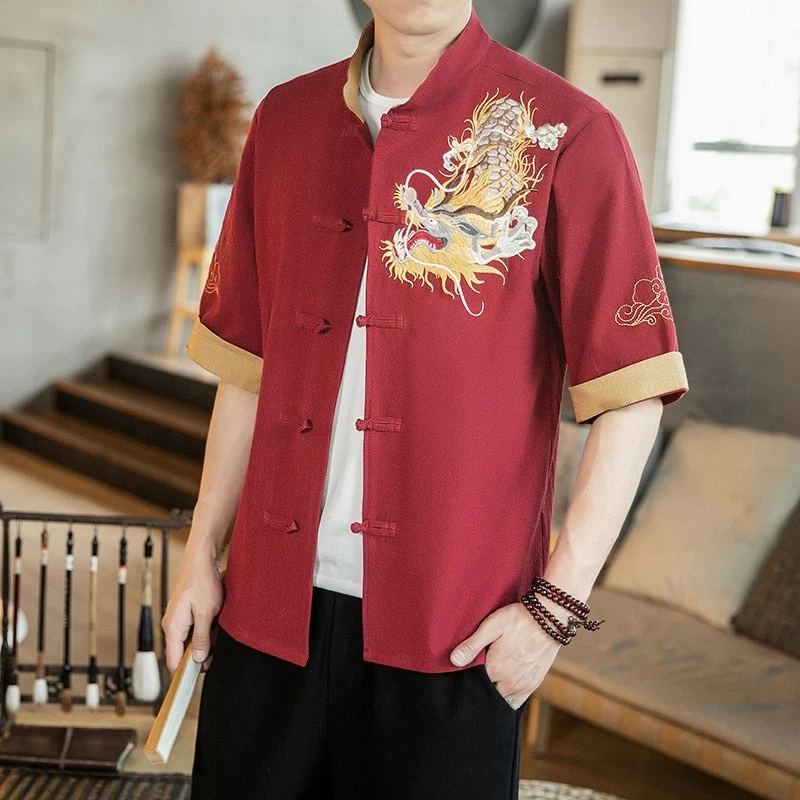 Chemise Dragon Chinois Homme 9 Chemise Dragon Chinois Homme – Image 7