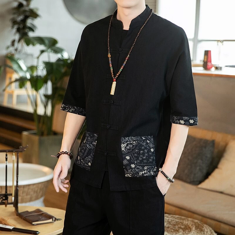 Chemise Homme Bouton Chinois 4 Chemise Homme Bouton Chinois – Image 2