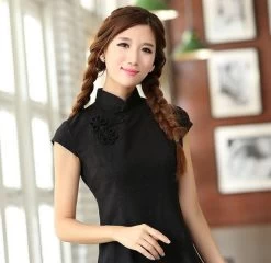 Chemisier Chinois Col Mao Femme 10 Chemisier Chinois Col Mao Femme -Univers Chinois chemisier chinois col mao femme 34163145080994