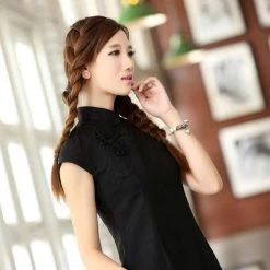 Chemisier Chinois Col Mao Femme 12 Chemisier Chinois Col Mao Femme -Univers Chinois chemisier chinois col mao femme 34163145244834