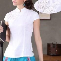 Chemisier Chinois Col Mao Femme 11 Chemisier Chinois Col Mao Femme -Univers Chinois chemisier chinois col mao femme 34163146162338