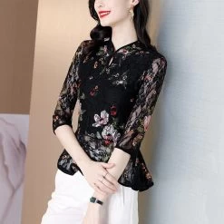 Chemisier Chinois Noir