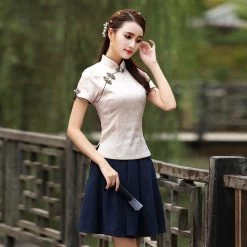 Chemisier Style Chinois 13 Chemisier Style Chinois -Univers Chinois chemisier style chinois 34163144360098