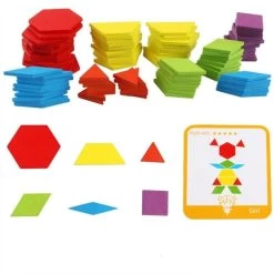 Coffret Tangram En Bois -Univers Chinois coffret tangram en bois 34151114735778