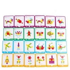 Coffret Tangram En Bois -Univers Chinois coffret tangram en bois 34151114997922