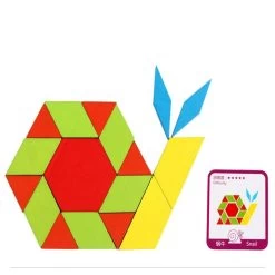 Coffret Tangram En Bois -Univers Chinois coffret tangram en bois 34151115128994