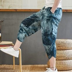 Pantalon Chinois Bleu -Univers Chinois pantalon chinois bleu 34185429811362