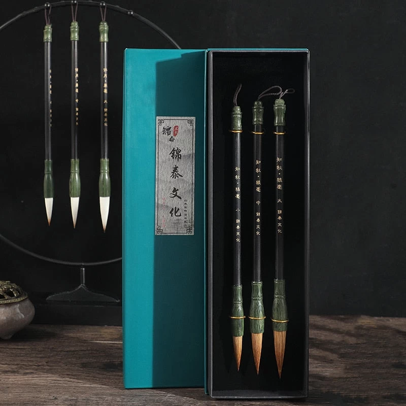 Pinceaux Chinois Poil De Chèvre 3 Pinceaux Chinois Poil De Chèvre