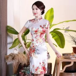 Robe Ă Fleurs Chinoise