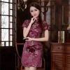 Robe Chinoise Bordeaux 2 Robe Chinoise Bordeaux -Univers Chinois robe chinoise bordeaux 33508820943010
