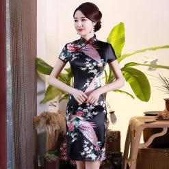 Robe Chinoise Col Mandarin 23 Robe Chinoise Col Mandarin -Univers Chinois robe chinoise col mandarin 33513644392610