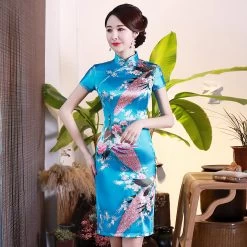 Robe Chinoise Col Mandarin 22 Robe Chinoise Col Mandarin -Univers Chinois robe chinoise col mandarin 33513644949666