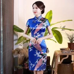 Robe Chinoise Col Mandarin 24 Robe Chinoise Col Mandarin -Univers Chinois robe chinoise col mandarin 33513648062626