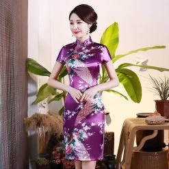 Robe Chinoise Col Mandarin 21 Robe Chinoise Col Mandarin -Univers Chinois robe chinoise col mandarin 33513649012898