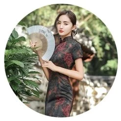 Robe Chinoise Coton -Univers Chinois robe chinoise coton 33553561354402