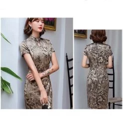 Robe Chinoise Courte Fendue 7 Robe Chinoise Courte Fendue -Univers Chinois robe chinoise courte fendue 33552263774370
