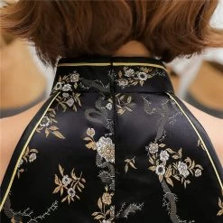 Robe Chinoise Courte Noire 8 Robe Chinoise Courte Noire -Univers Chinois robe chinoise courte noire 33514091053218