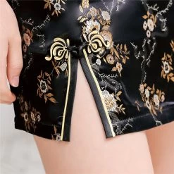 Robe Chinoise Courte Noire 9 Robe Chinoise Courte Noire -Univers Chinois robe chinoise courte noire 33514092462242