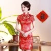 Robe Chinoise Courte Rouge -Univers Chinois robe chinoise courte rouge 33513904439458