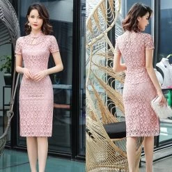 Robe Chinoise Dentelle 12 Robe Chinoise Dentelle -Univers Chinois robe chinoise dentelle 33742286684322