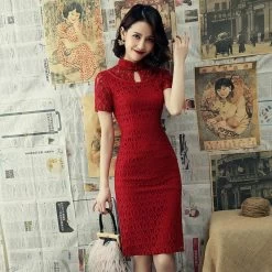 Robe Chinoise Dentelle