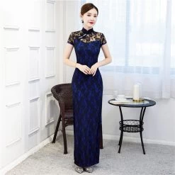 Robe Chinoise Dentelle Noire 9 Robe Chinoise Dentelle Noire -Univers Chinois robe chinoise dentelle noire 33748271005858