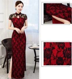 Robe Chinoise Dentelle Noire 11 Robe Chinoise Dentelle Noire -Univers Chinois robe chinoise dentelle noire 33748271464610