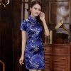 Robe Chinoise Femme Bleue -Univers Chinois robe chinoise femme bleu 33515163844770