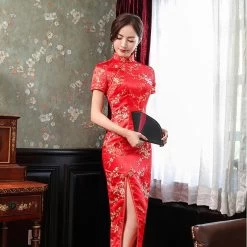 Robe Chinoise Fendue 14 Robe Chinoise Fendue -Univers Chinois robe chinoise fendue 33510874382498