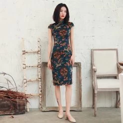 Univers Chinois 50 Univers Chinois -Univers Chinois robe chinoise fendue sur le cote 33515791745186