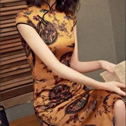 Robe Chinoise Jaune 10 Robe Chinoise Jaune -Univers Chinois robe chinoise jaune 33515429822626