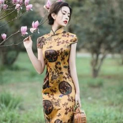 Robe Chinoise Jaune
