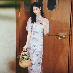 Robe Chinoise Longue Blanche