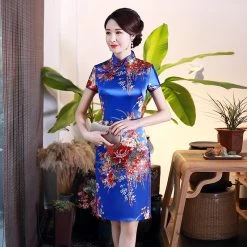Robe Chinoise Manche Courte -Univers Chinois robe chinoise manche courte 33513594945698