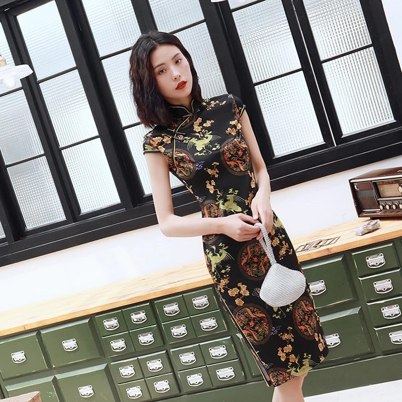 Robe Chinoise Mi-Longue 4 Robe Chinoise Mi-Longue – Image 2