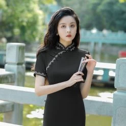 Robe Chinoise Moulante 13 Robe Chinoise Moulante -Univers Chinois robe chinoise moulante 33742964293794