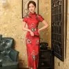 Robe Chinoise Rouge Grande Taille 1 Robe Chinoise Rouge Grande Taille -Univers Chinois robe chinoise rouge grande taille 33548918653090