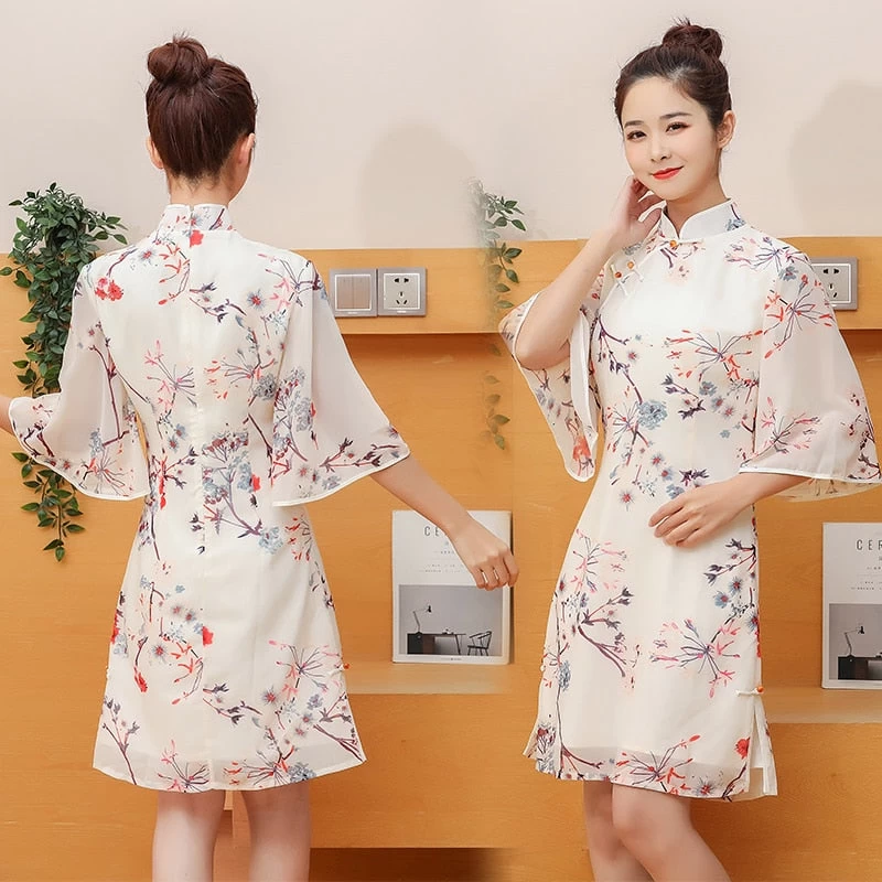 Robe Chinoise Soie Naturelle 7 Robe Chinoise Soie Naturelle – Image 5
