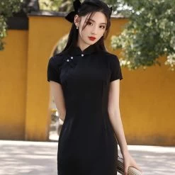 Robe Chinoise Unie 11 Robe Chinoise Unie -Univers Chinois robe chinoise unie 33742136279202