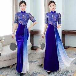 Robe Chinoise Velours -Univers Chinois robe chinoise velours 33742857502882