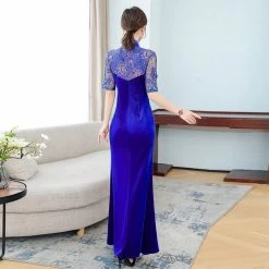 Robe Chinoise Velours -Univers Chinois robe chinoise velours 33742857765026